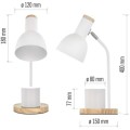 Stolní lampa Poppy bílá
