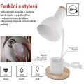 Stolní lampa Poppy bílá