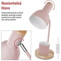 Stolní lampa Poppy růžová