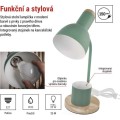 Stolní lampa Poppy zelená
