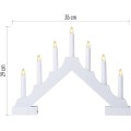 Dřevěný LED svícen Kija s časovačem 29 cm teplá bílá