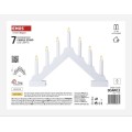 Dřevěný LED svícen Kija s časovačem 29 cm teplá bílá