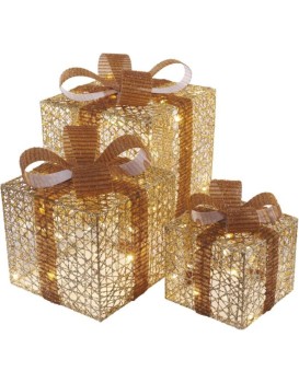 LED dárky s ozdobou Gifts teplá bílá II