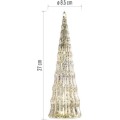 Skleněný LED stromek 27 cm s časovačem teplá bílá
