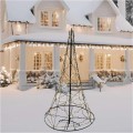 Vánoční světelný LED strom Imani 180 cm černý/teplý bílý