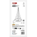 Vánoční světelný LED strom Imani 180 cm černý/teplý bílý