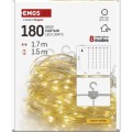 LED vánoční řetěz - záclona Dropi s programy 1,7 m x 1,5 m teplá bílá