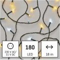 LED vánoční řetěz Steny s časovačem 18 m teplá/studená bílá