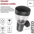 Zahradní nástěnné svítidlo Arteo s uchycením antracitové