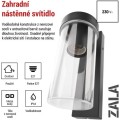 Zahradní nástěnné svítidlo Zala černé