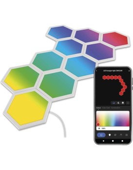 Nástěnné LED svítidlo GoSmart Hexagon 10 dílů vícebarevné