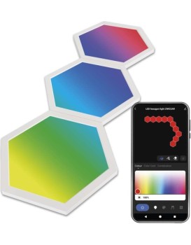 Nástěnné LED svítidlo GoSmart Hexagon 3 díly vícebarevné
