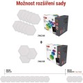 Nástěnné LED svítidlo GoSmart Hexagon 3 díly vícebarevné