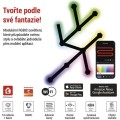 Nástěnné LED svítidlo GoSmart Lines 9 dílů vícebarevné/černé