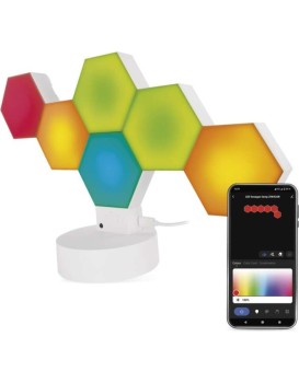 Stolní LED lampa GoSmart Hexagon 6 dílů vícebarevná/bílá
