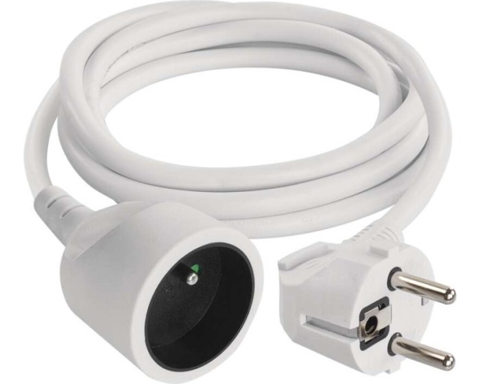 Prodlužovací kabel s 1 zásuvkou 1 mm² SHARP 1,5 m bílý