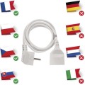 Prodlužovací kabel s 1 zásuvkou 1 mm² SHARP 1,5 m bílý