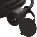 Venkovní prodlužovací kabel s 1 zásuvkou ZANE 10 m 2,5 mm² černý