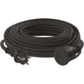 Venkovní prodlužovací kabel s 1 zásuvkou ZANE 25 m 2,5 mm² černý