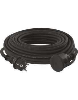 Venkovní prodlužovací kabel s 1 zásuvkou ZANE 25 m 2,5 mm² černý