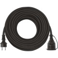Venkovní prodlužovací kabel s 1 zásuvkou ZANE 25 m 2,5 mm² černý