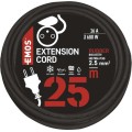 Venkovní prodlužovací kabel s 1 zásuvkou ZANE 25 m 2,5 mm² černý