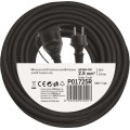 Venkovní prodlužovací kabel s 1 zásuvkou ZANE 25 m 2,5 mm² černý