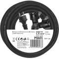 Venkovní prodlužovací kabel se 2 zásuvkami ZANE 10 m černý