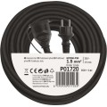Venkovní prodlužovací kabel s 1 zásuvkou ZANE 20 m 1,5 mm² černý