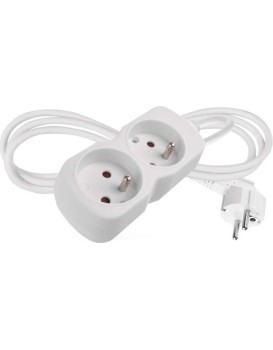 Prodlužovací kabel se 2 zásuvkami 1 mm² MEZA 1,4 m bílý