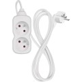 Prodlužovací kabel se 2 zásuvkami 1 mm² MEZA 1,4 m bílý