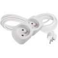 Prodlužovací kabel se 2 zásuvkami 1 mm² MEZA 3 m bílý