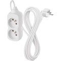 Prodlužovací kabel se 2 zásuvkami 1 mm² MEZA 3 m bílý