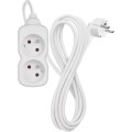 Prodlužovací kabel se 2 zásuvkami 1 mm² MEZA 3 m bílý