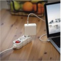 Prodlužovací kabel se 2 zásuvkami a vypínačem 1 mm² MEZA 2 m bílý