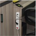 Prodlužovací kabel s vypínačem, 5 zásuvkami a USB porty 1,5 mm² CABRERA 3 m bílý