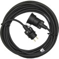 Venkovní prodlužovací kabel s 1 zásuvkou LUMO 10 m černý