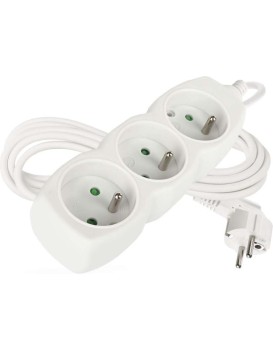 Prodlužovací kabel se 3 zásuvkami 1,0 mm² KIKOK 3 m bílý