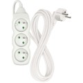 Prodlužovací kabel se 3 zásuvkami 1,0 mm² KIKOK 3 m bílý