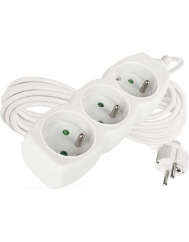Prodlužovací kabel se 3 zásuvkami 1,0 mm² KIKOK 7 m bílý