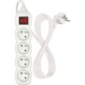 Prodlužovací kabel s vypínačem a 4 zásuvkami 1,0 mm² KIKOK 2 m bílý