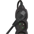 Prodlužovací kabel se 3 zásuvkami Kiko 5 m černý