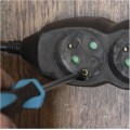 Prodlužovací kabel se 4 zásuvkami 1,0 mm² KIKOK 3 m černý