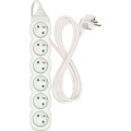 Prodlužovací kabel s 6 zásuvkami 1 mm² Riko 2 m bílý