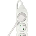 Prodlužovací kabel s 6 zásuvkami 1 mm² Riko 2 m bílý