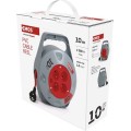 Prodlužovací kabel Daos na bubnu s pohyblivým středem se 4 zásuvkami 1,0 mm² 10 m červený