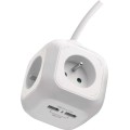 Prodlužovací kabel Coudy se 4 zásuvkami 1 mm² 1,9 m bílý