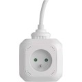 Prodlužovací kabel Coudy se 4 zásuvkami 1 mm² 1,9 m bílý