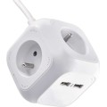 Prodlužovací kabel Coudy se 4 zásuvkami 1 mm² 1,9 m bílý