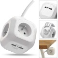 Prodlužovací kabel Coudy se 4 zásuvkami 1 mm² 1,9 m bílý